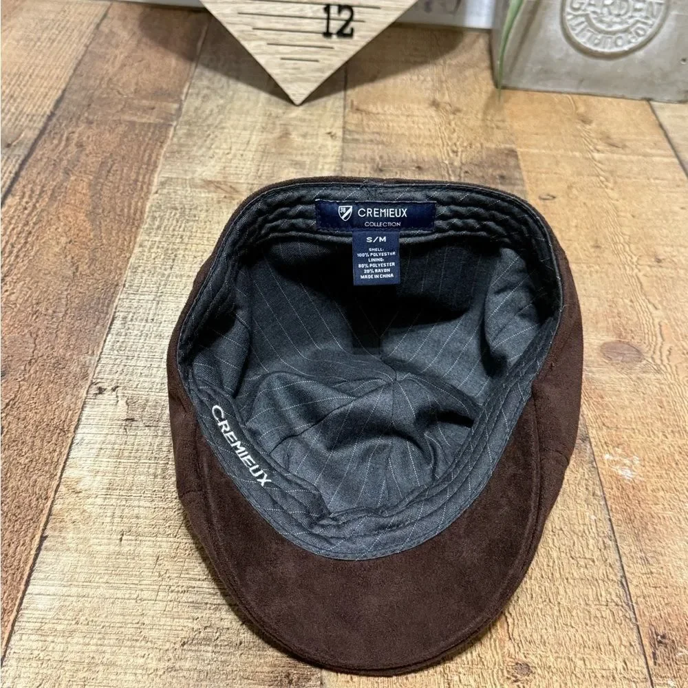 Cremieux Collection Brown Cabbie Flat Cap Hat Size S/M peaky blinders